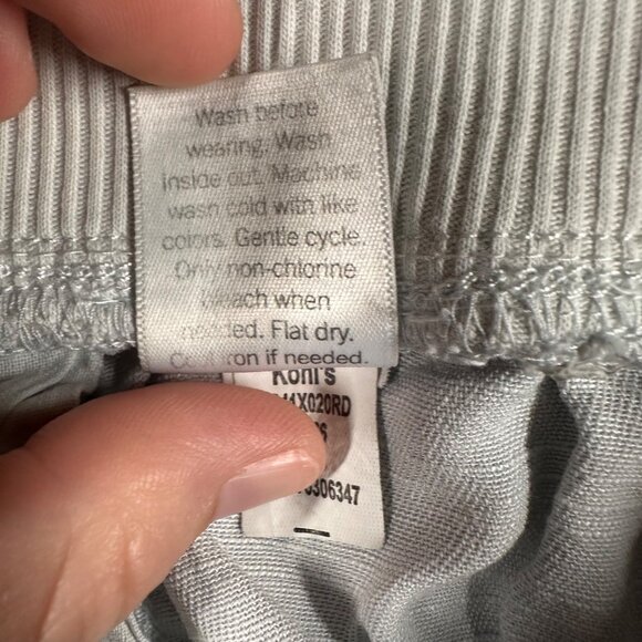 Sonoma Womens Medium Light Gray Linen Blend Pull-On Shorts Elastic Waist Pockets - Picture 9 of 14